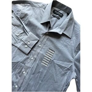 Nick‎ Graham Long Sleeve Modern Fit  Button Up Shirt Men's Size Large L Gray NWT